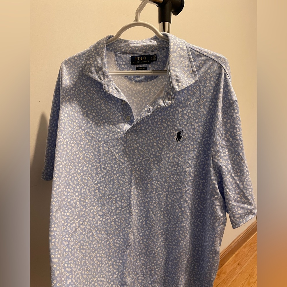 Mens blue polo shirt